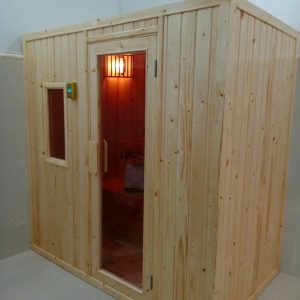 Phòng Xông Hơi Khô Gỗ Thông Tự Nhiên – Mẫu Tiêu Chuẩn Cho Gia Đình & Spa