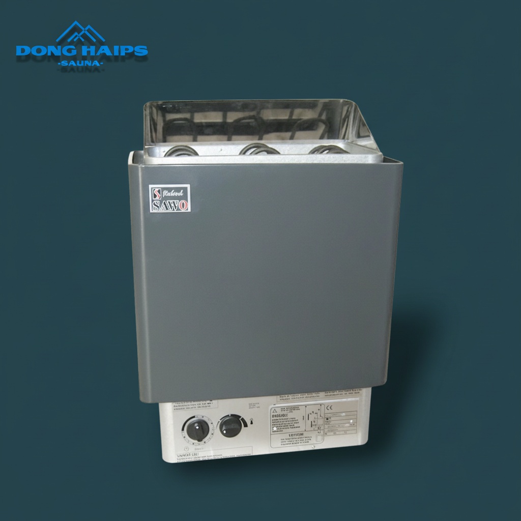 Máy xông hơi khô Sawo 6KW _ Vỏ thép sơn tĩnh điện _ Bảng điều khiển điện tử
