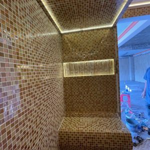 Thi công mosaic sân thượng/sàn ngoại thất